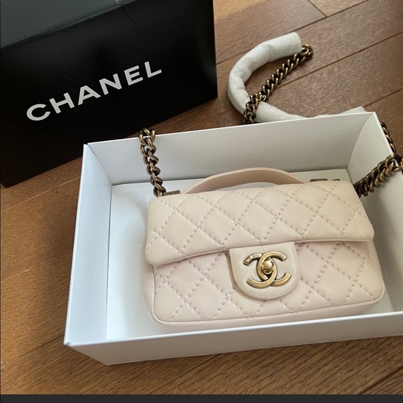 Super limited☀️☀️Chanel classic timeless mini rectangular top handle flap bag - Picture 4 of 16